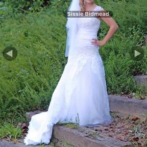 Custom made wedding dress.